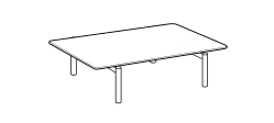 Erys Coffee Table by Ditre Italia, size drawing: Rectangular coffee table 120