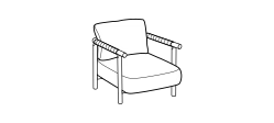 Nathy Outdoor Armchair by Ditre Italia, size drawing