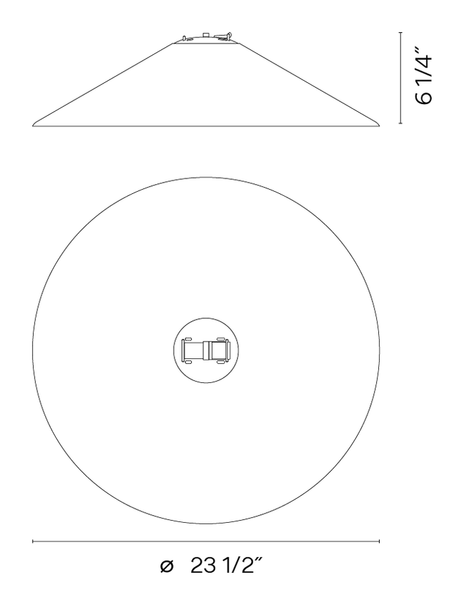 Plusminus Lighting System by Vibia, size drawing: Model 6240
