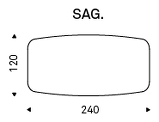 Lancer Keramik Dining Table by Cattelan Italia, size drawing 3