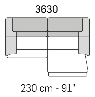 Canaletto Sofa by Nicoline, size drawing 8