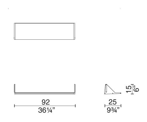 A.B.C. Bookcase by Cappellini, size drawing 1