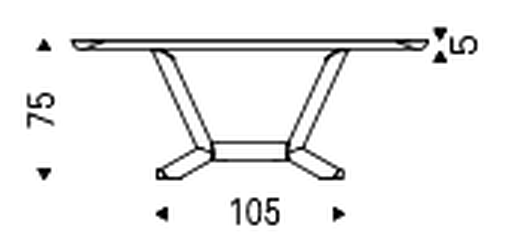 Planer Keramik Premium Dining Table by Cattelan Italia, size drawing 1