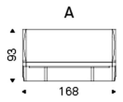 Dylan Double Bed by Cattelan Italia, size drawing 1