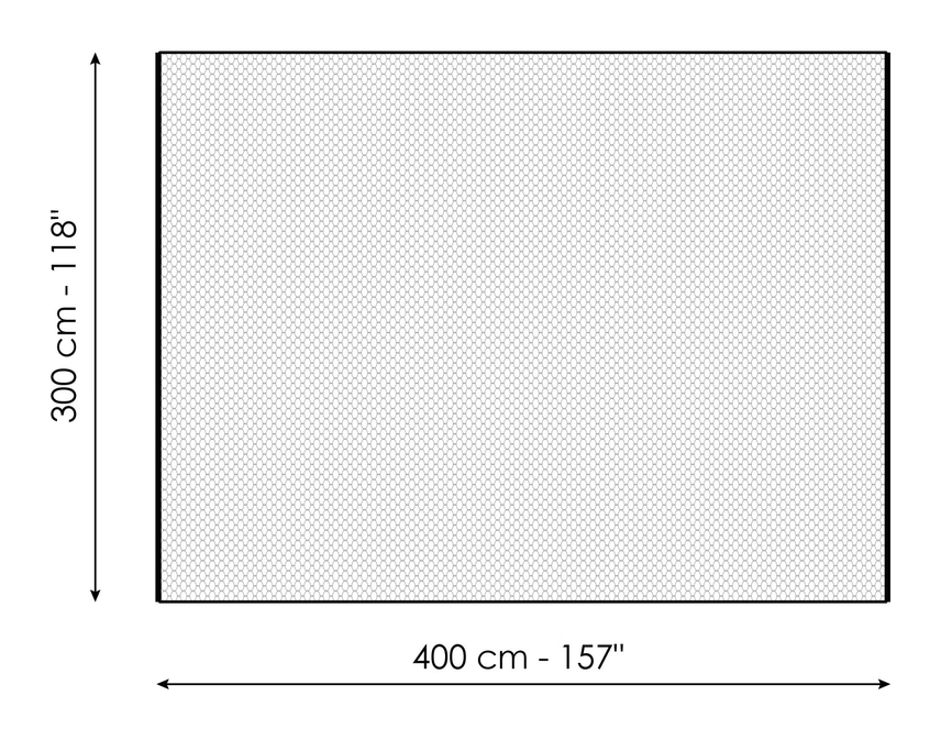 Dakar Rug by Bonaldo, size drawing: Dakar 300 x 400