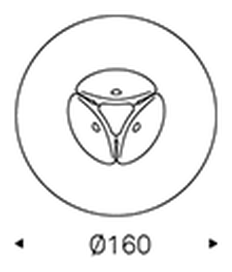 Maxim Dining Table by Cattelan Italia, size drawing 3