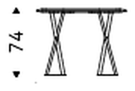 Tahiti Desk by Cattelan Italia, size drawing 1