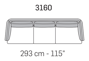Astedio Sofa by Nicoline, size drawing 2