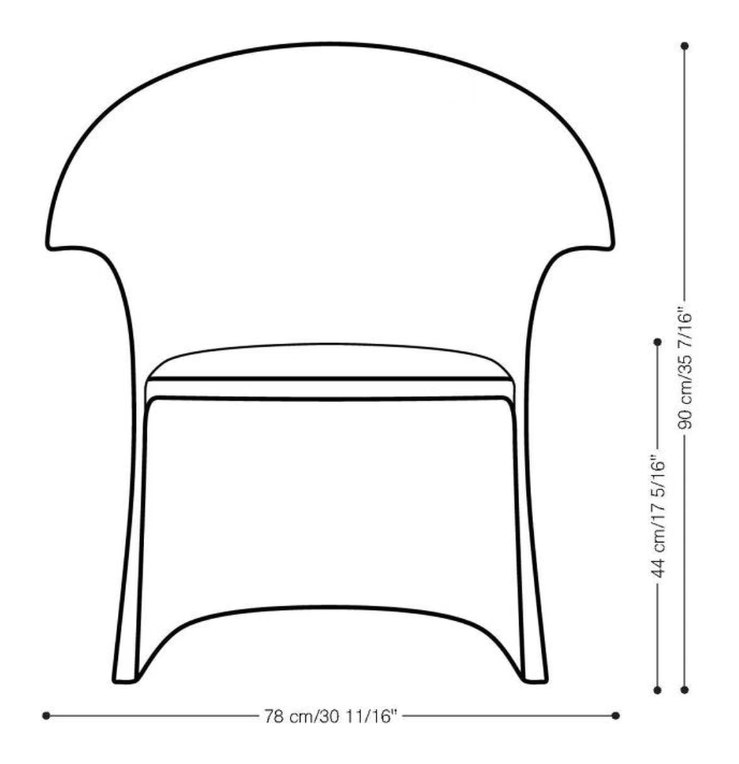 Vignelli Chair, Limited Edition by Heller, size drawing 1