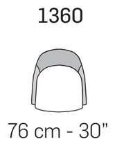 Diga Swivel Armchair by Nicoline, size drawing 2