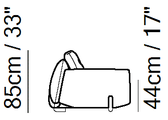 Mirai Sectional by Natuzzi Italia, size drawing