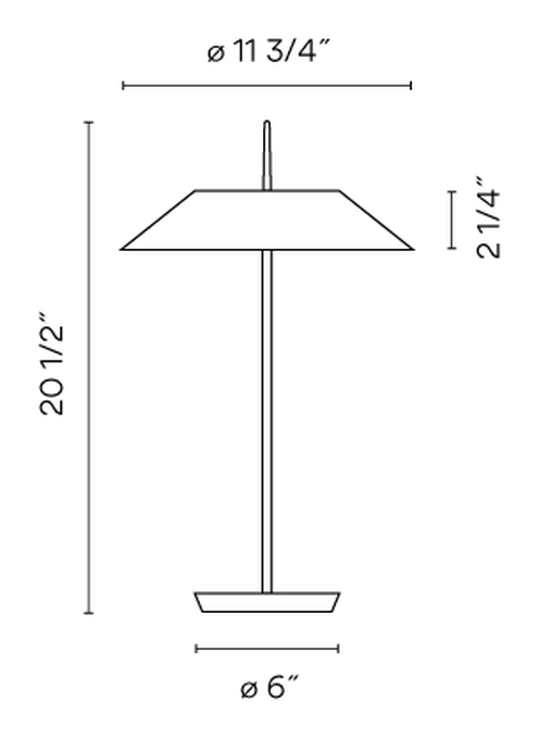 Mayfair Lighting Collection by Vibia, size drawing: Model 5505