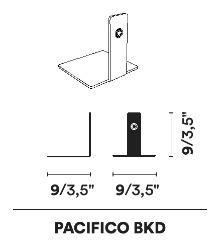 Pacifico Shelving System by Opinion Ciatti, size drawing: PACIFICO BKD