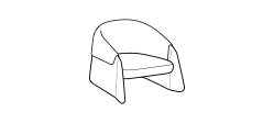 Blazer Armchair by Ditre Italia, size drawing: Armchair