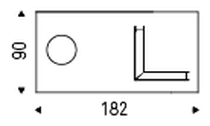 Levante Coffee Table by Cattelan Italia, size drawing 5