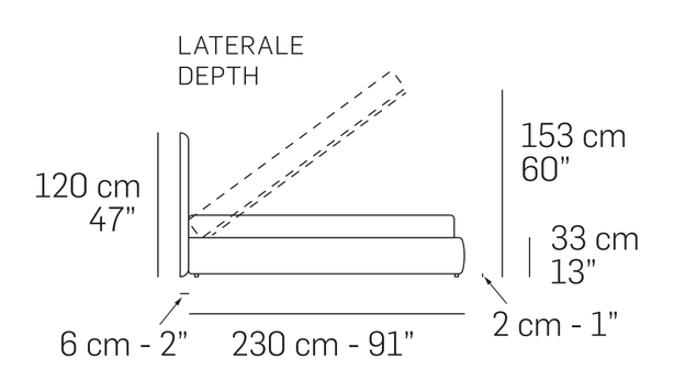 Dafne Bed by Nicoline, size drawing 6