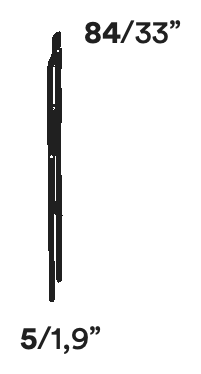 Con.Fort Folding Chair by Opinion Ciatti, size drawing: Con.fort folded