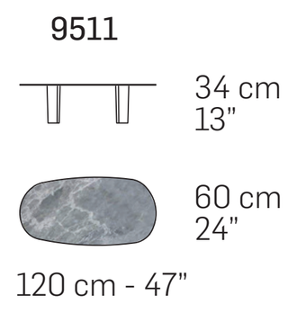 Matisse Coffee Table by Nicoline, size drawing 1