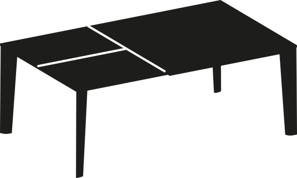 Etro Dining Table by Bontempi, size drawing: 54.25