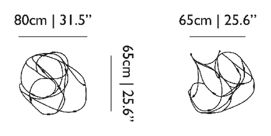 Flock of Light Pendant by Moooi, size drawing: 11