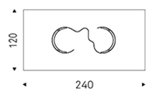 Papel Glass Dining Table by Cattelan Italia, size drawing 2
