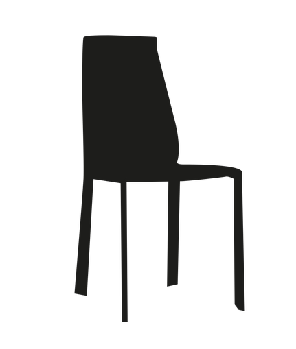 Dalila Chair by Bontempi, size drawing: 40.82