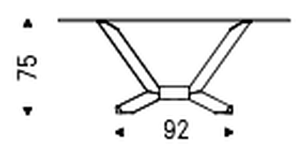 Planer Dining Table by Cattelan Italia, size drawing 4