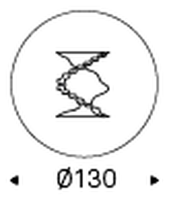 Plisset Dining Table by Cattelan Italia, size drawing 2