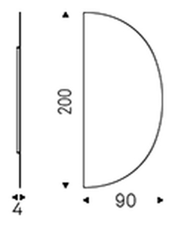 Day Wall Mirror by Cattelan Italia, size drawing