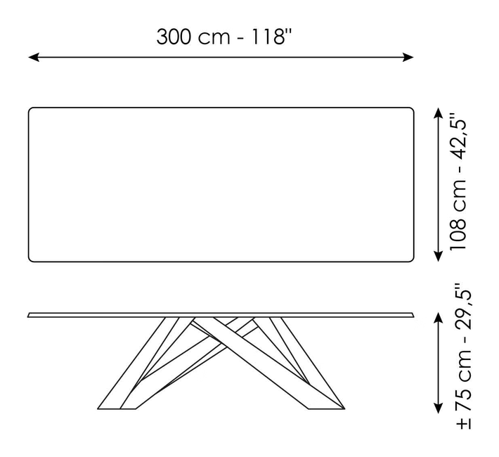 Big Table by Bonaldo, size drawing 6