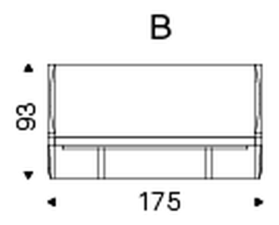 Dylan Double Bed by Cattelan Italia, size drawing 4