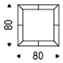 Regal Wall Mirror by Cattelan Italia, size drawing 2