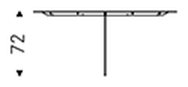 Tee Console Table by Cattelan Italia, size drawing 1