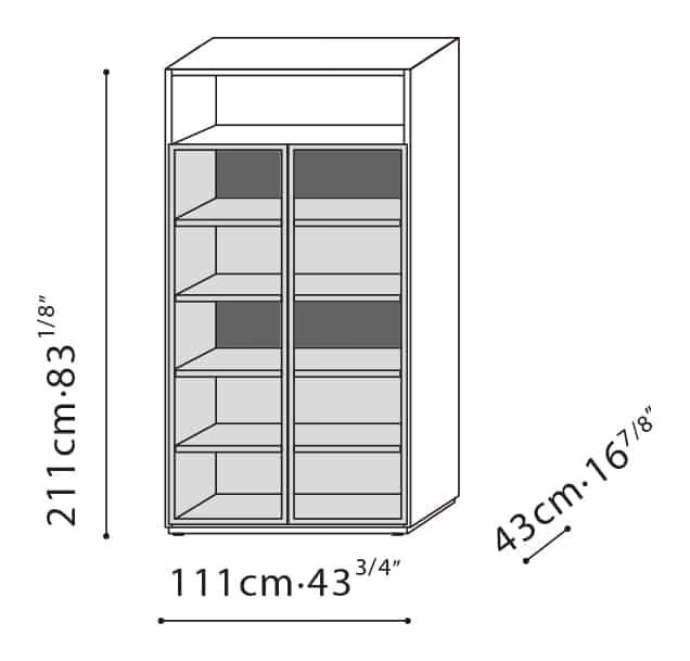 Content Cabinet 03/04 by Camerich, size drawing: C0400103