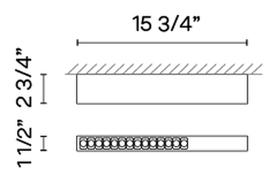 Offset Lighting Collection by Vibia, size drawing: Model 1729