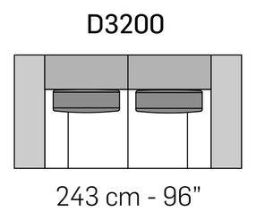 Cairoli Deep Sofa by Nicoline, size drawing 2