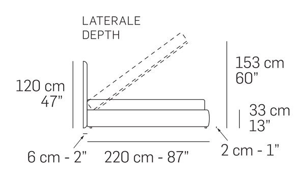 Dafne Bed by Nicoline, size drawing 1
