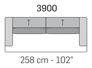Moorea Sofa by Nicoline, size drawing 3