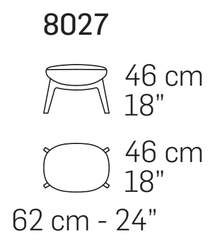 Iseo Armchair by Nicoline, size drawing 4