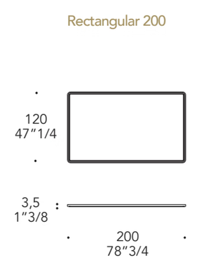 Oh Frame Specchio Mirror by Reflex, size drawing 4