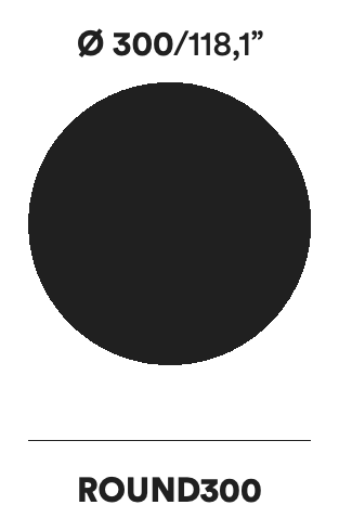 Firenze Rug by Opinion Ciatti, size drawing: ROUND300