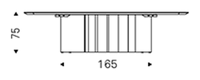 Papel Wood Dining Table by Cattelan Italia, size drawing 7