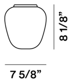 Rituals 3 Semi Wall Lamp by Foscarini, size drawing