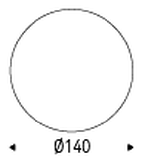 Skorpio Keramik Round Dining Table by Cattelan Italia, size drawing 2