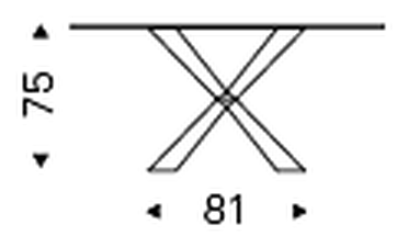 Spyder Dining Table by Cattelan Italia, size drawing 1