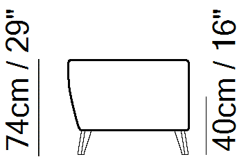 Positano Sectional by Natuzzi Italia, size drawing
