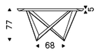 Westin Keramik Premium Console Table by Cattelan Italia, size drawing 1