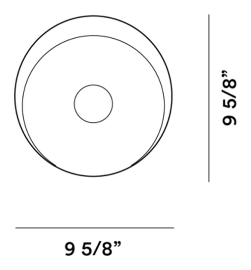 Lumiere XX Wall Lamp by Foscarini, size drawing: Lumiere XX S