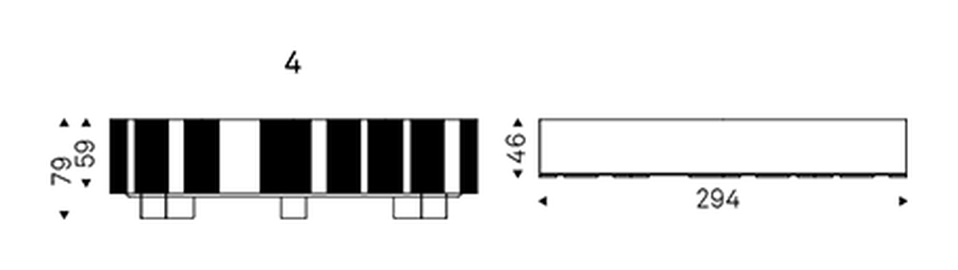 Amsterdam Keramik Sideboard by Cattelan Italia, size drawing 3