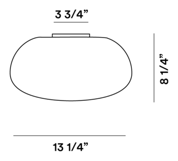 Rituals 2 Wall Lamp by Foscarini, size drawing